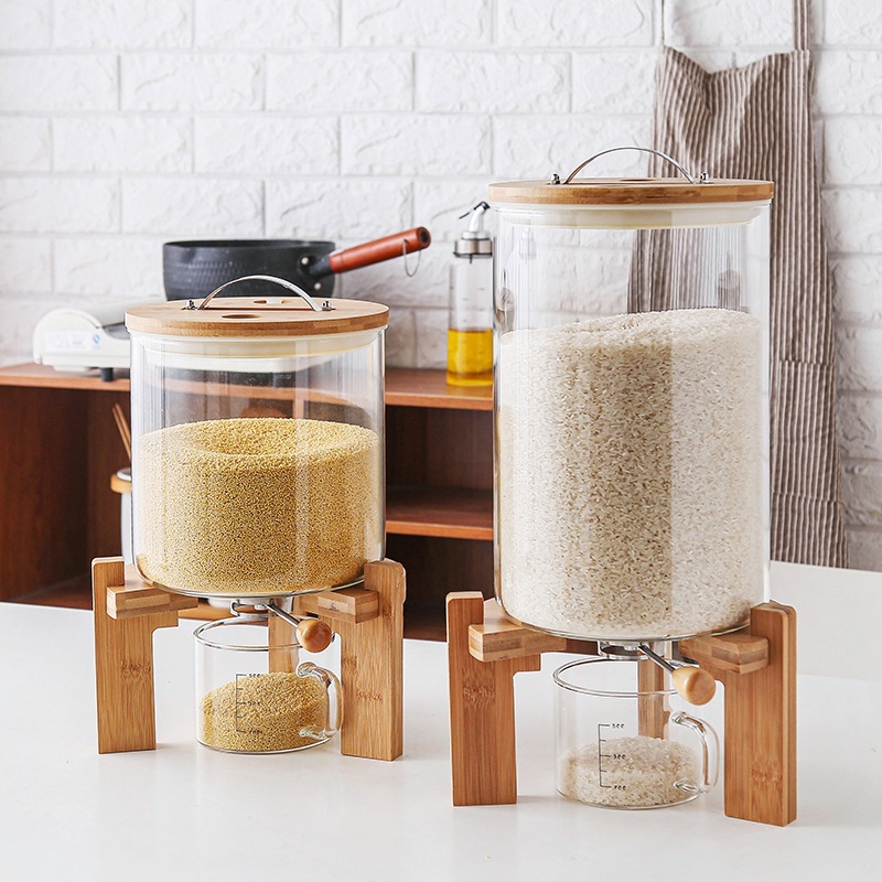 Food Storage Glass Containers Large - Grande recipiente de armazenamento de vidro
