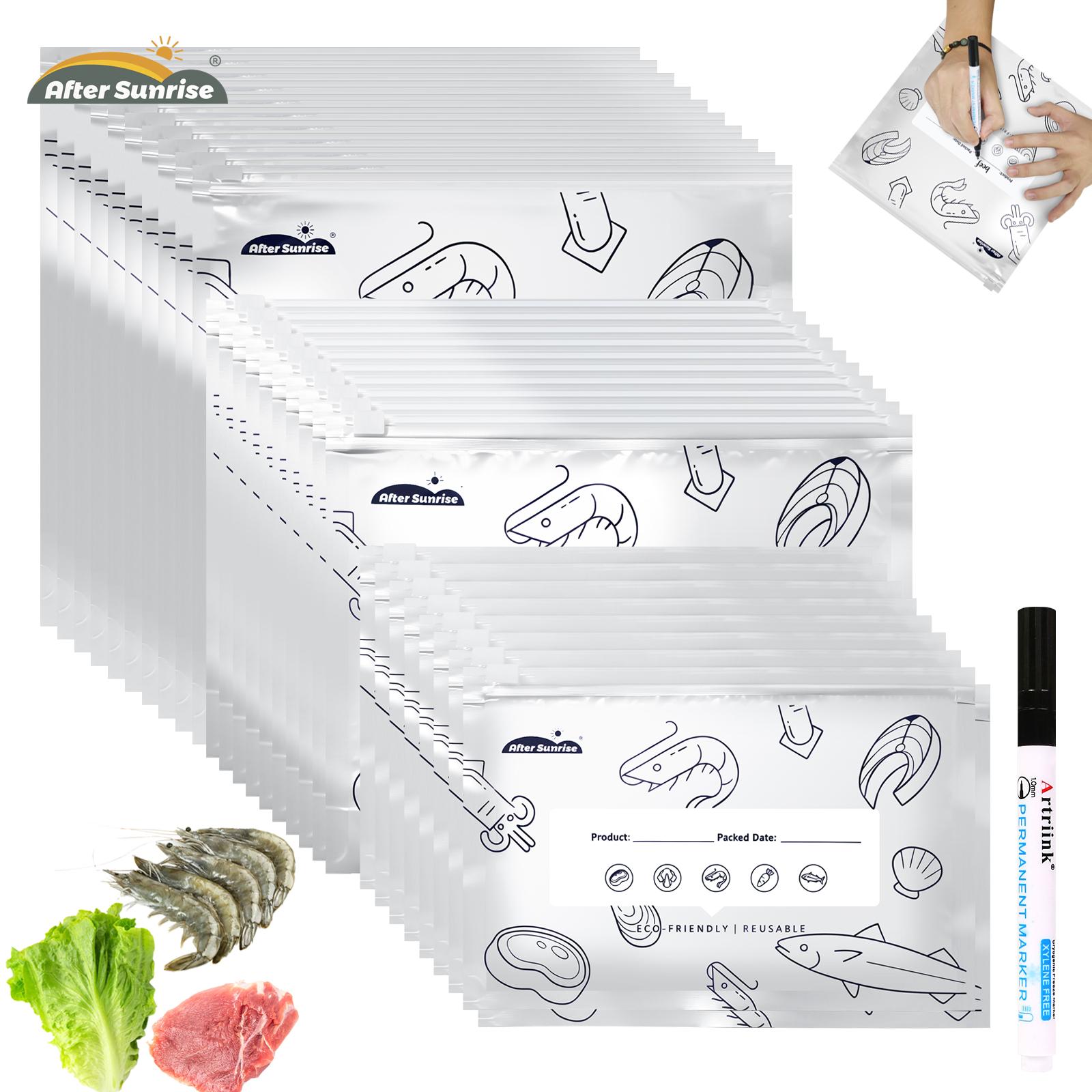 Food Storage Vacuum Bags - 【Alimentos Refrigerados】Sacos de Armazenamento Reutilizáveis de