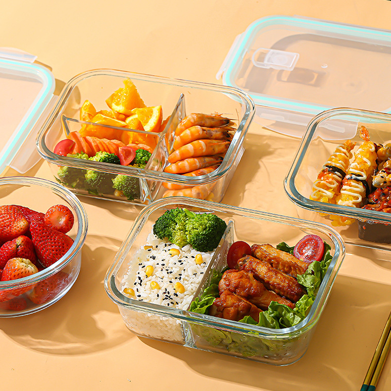 Food Storage Square Containers - Caixa de Vidro para Conservação de