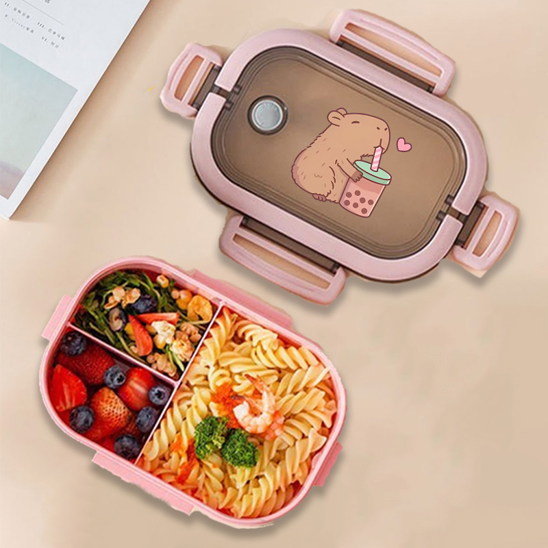 Food Storage Square Containers - Capivara bento lancheira anime animais impressão