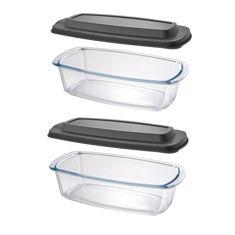 Food Storage Glass Containers Large - Forma de Pão ABMR - Pacote