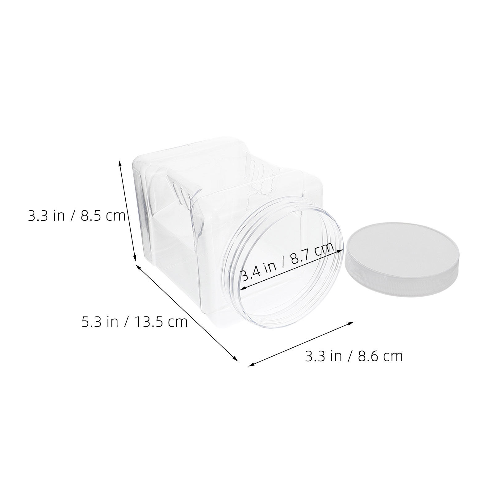 6 Potes Transparentes Quadrado - Food Storage Square Containers avaliação e preço