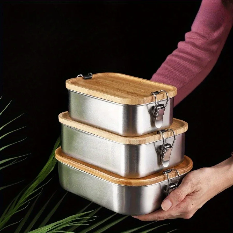 Nova Lancheira de Aço Inoxidáv - Food Storage Square Containers avaliação e preço