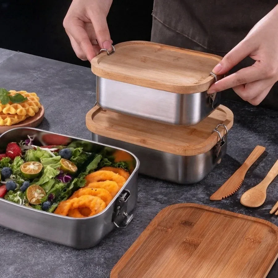 Nova Lancheira de Aço Inoxidáv - Food Storage Square Containers avaliação e preço