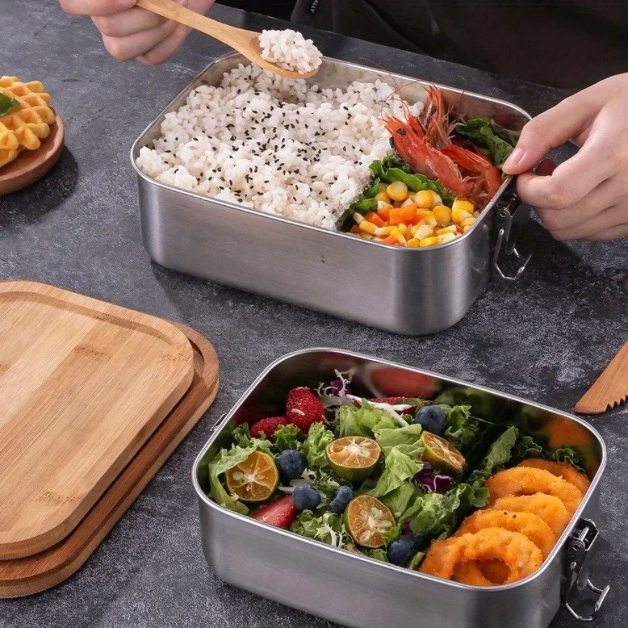 Nova Lancheira de Aço Inoxidáv - Food Storage Square Containers avaliação e preço