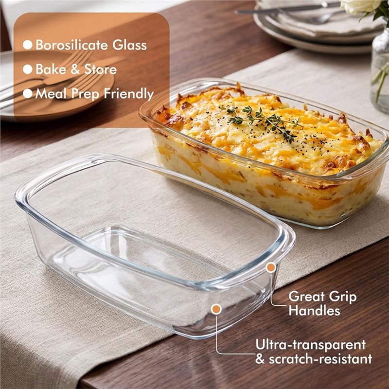 A25F-2-Pack Forma de Vidro Gra - Food Storage Glass Containers Large avaliação e preço