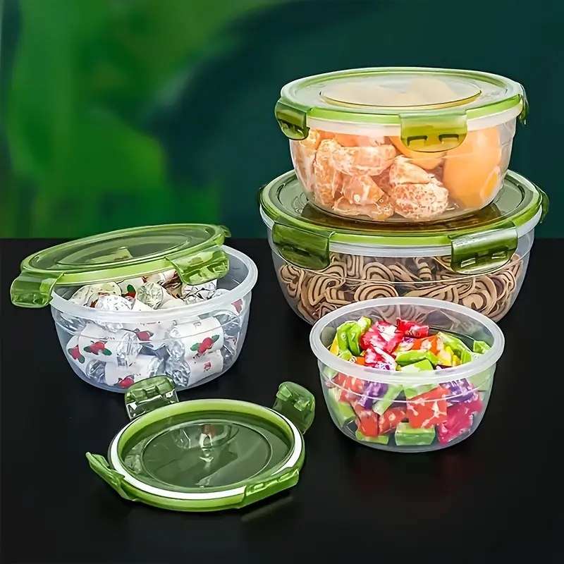 4 Recipientes Plásticos para A - Food Storage Square Containers avaliação e preço