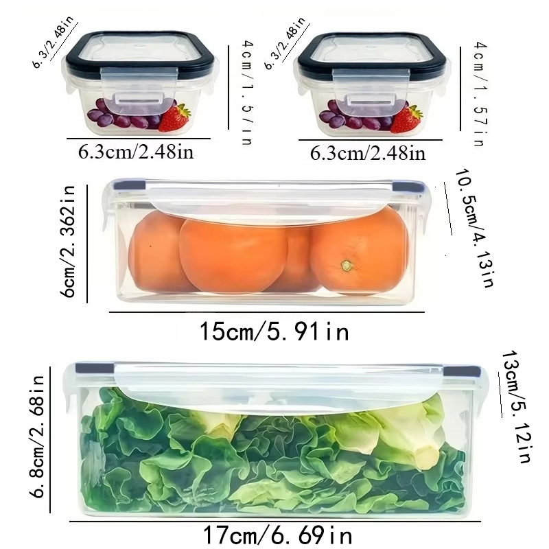 Conjunto de 8 Peças Inclui 4 R - Food Storage Square Containers avaliação e preço