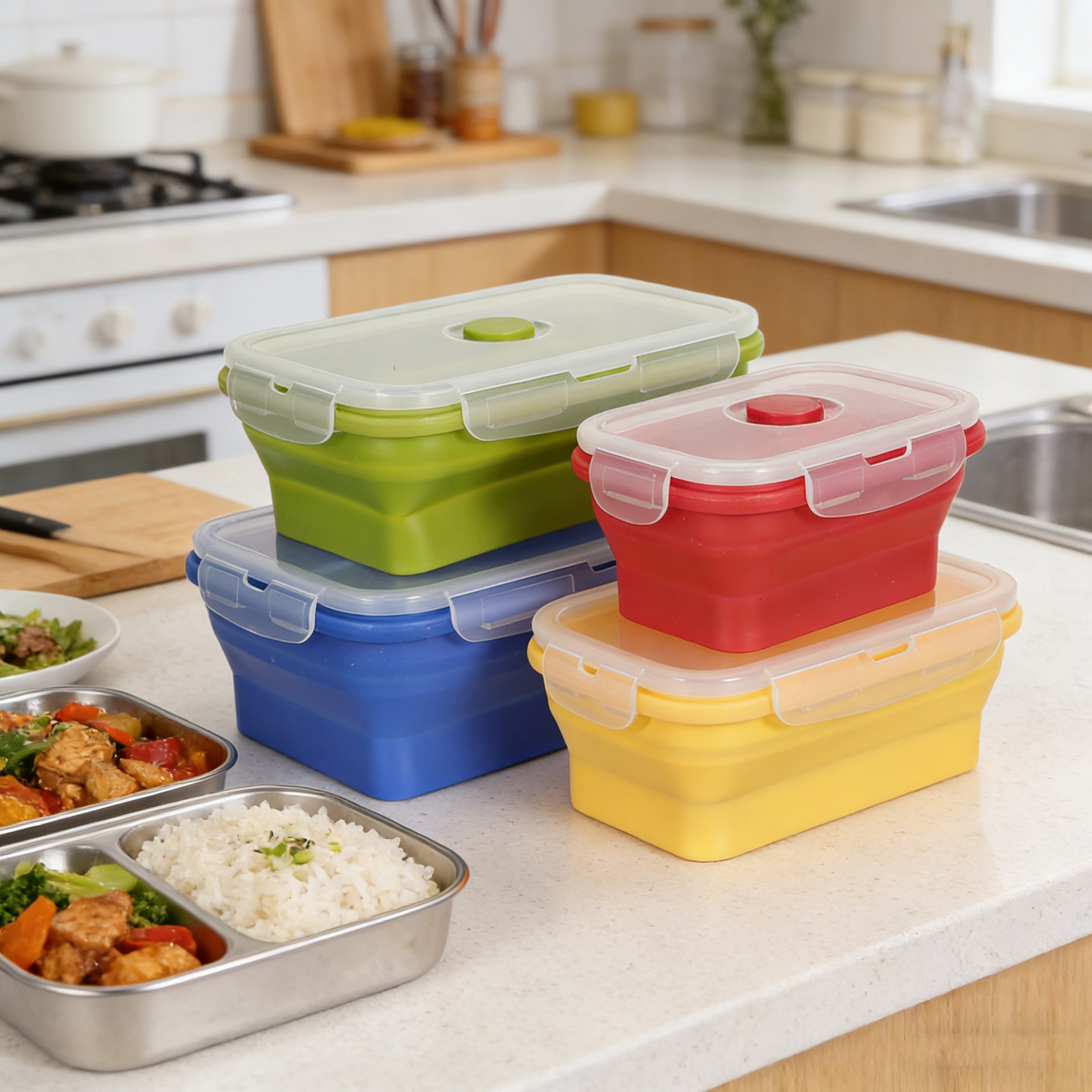 4 Peças de Caixas de Almoço de - Food Storage Safe avaliação e preço