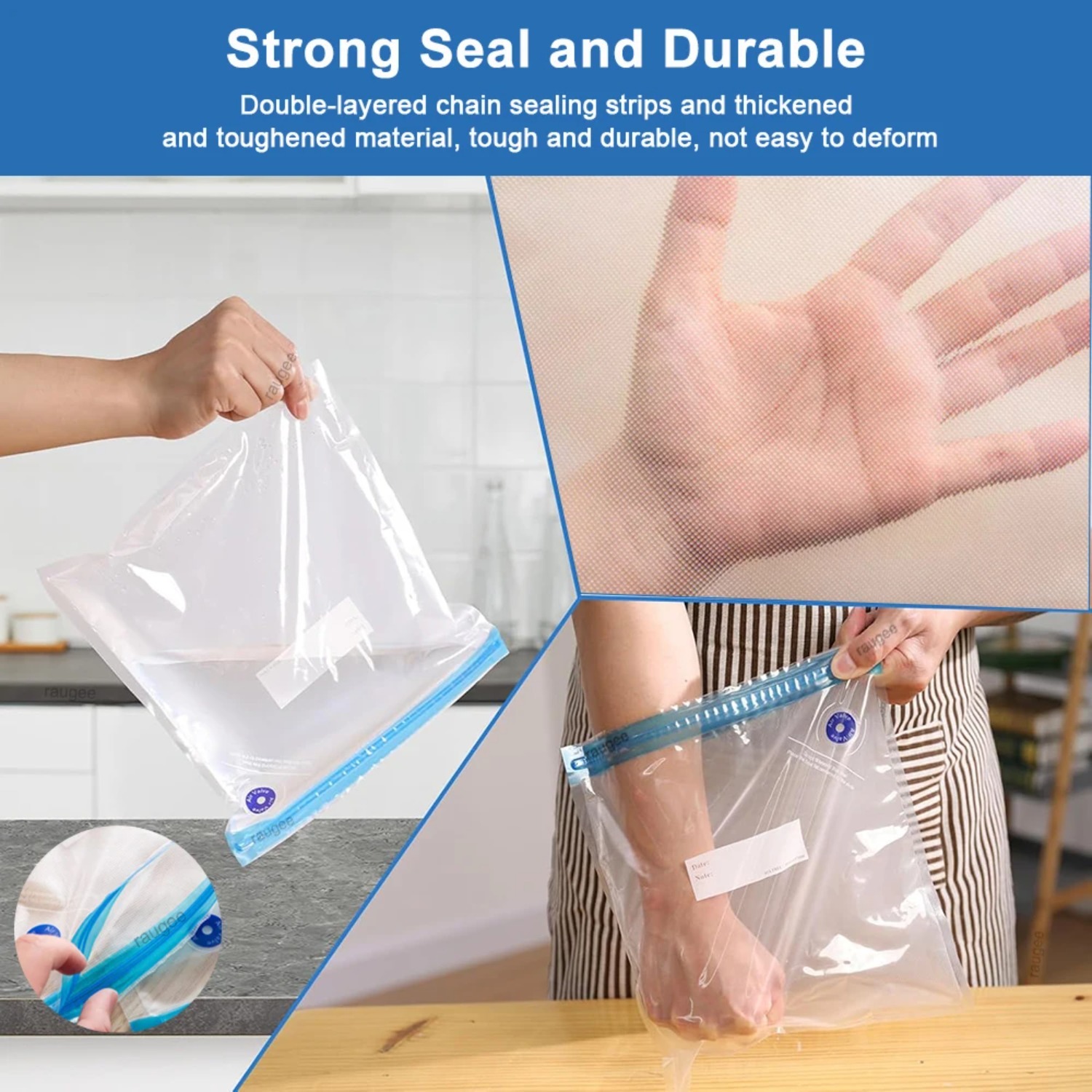 Sacos Sous Vide Reutilizáveis, - Food Storage Vacuum Bags avaliação e preço