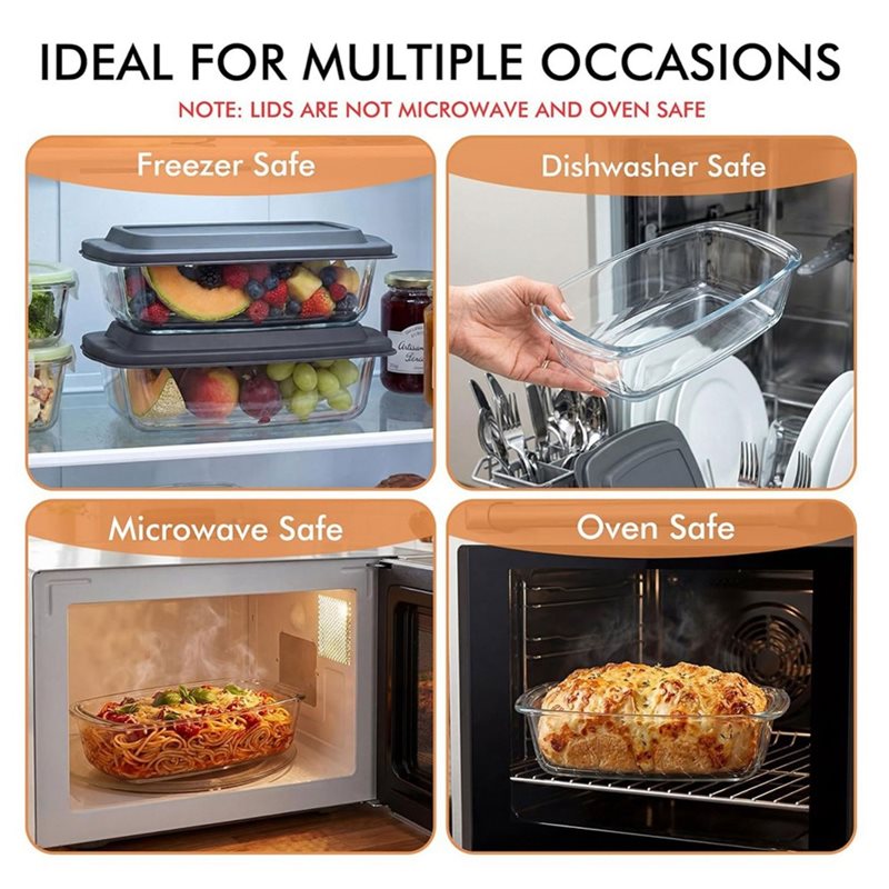 Forma de Pão ABMR - Pacote com - Food Storage Glass Containers Large avaliação e preço