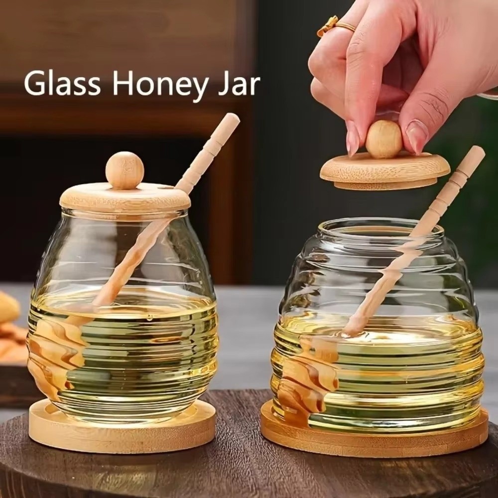 Pote de Mel Transparente em Vi - Food Storage Glass Containers Large avaliação e preço