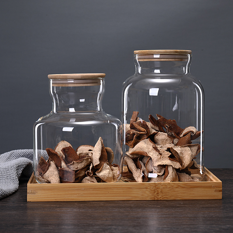 3800ml de bambu tampa de vidro - Food Storage Glass Containers Large avaliação e preço