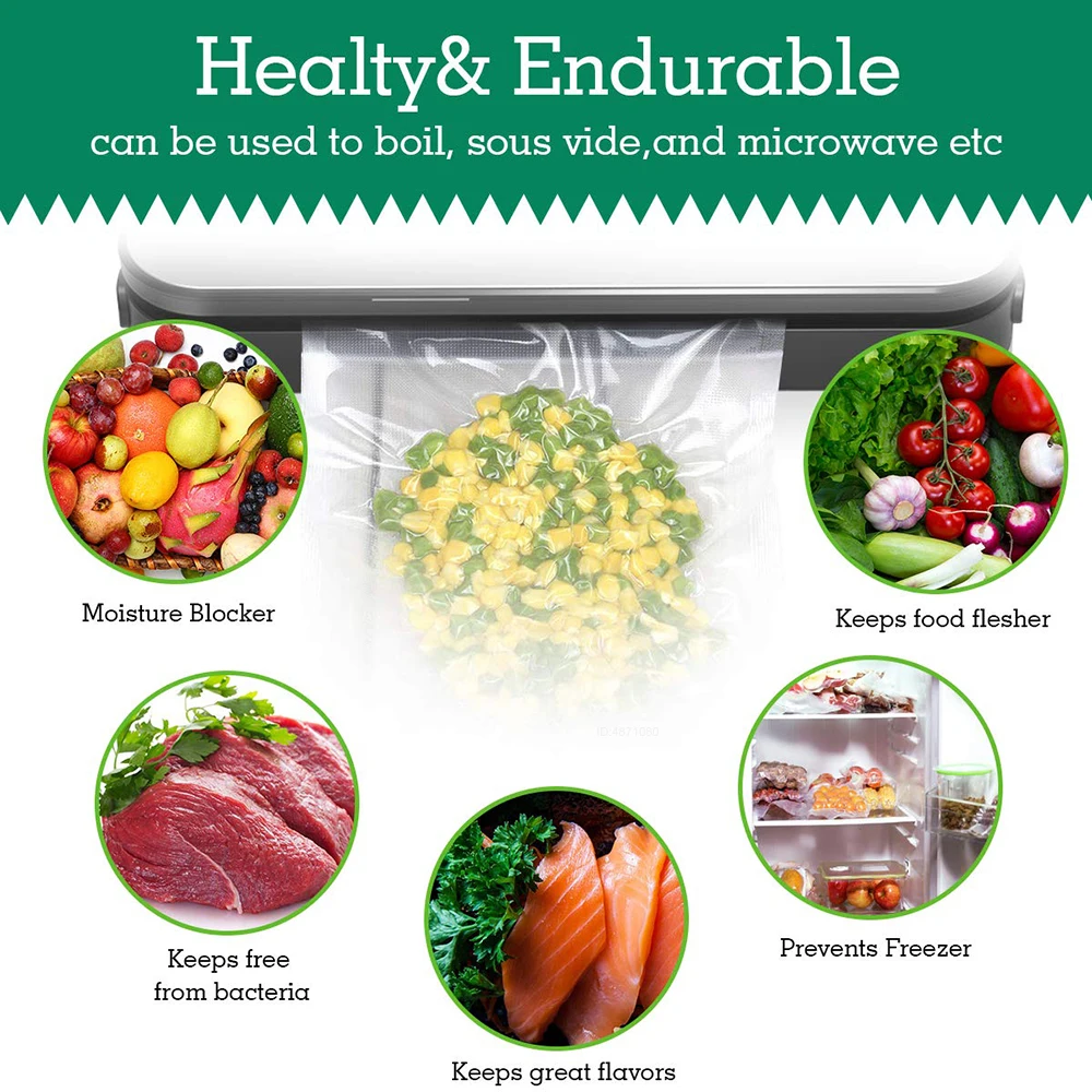 Sacos de rolo sous vide para m - Food Storage Vacuum Bags avaliação e preço