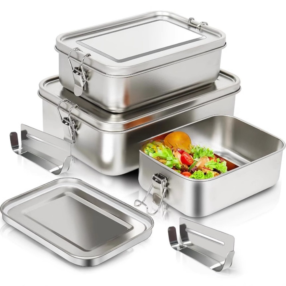 Caixa bento de aço inoxidável, - Food Storage Lock Box avaliação e preço