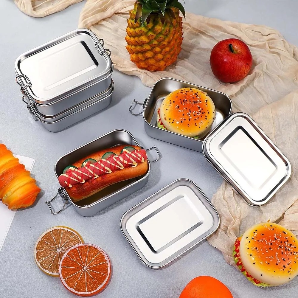 Caixa bento de aço inoxidável, - Food Storage Lock Box avaliação e preço